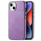 For iPhone 14 Skin-Feel Electroplating TPU Shockproof Phone Case(Purple) - 1