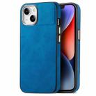 For iPhone 14 Plus Skin-Feel Electroplating TPU Shockproof Phone Case(Blue) - 1