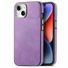 For iPhone 14 Plus Skin-Feel Electroplating TPU Shockproof Phone Case(Purple) - 1