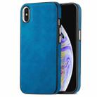 For iPhone XR Skin-Feel Electroplating TPU Shockproof Phone Case(Blue) - 1