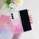 For Samsung Galaxy Z Fold4 Magsafe Glitter TPU Phone Protective Case(Pink) - 1