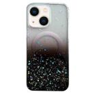 For iPhone 14 MagSafe Glitter Hybrid Clear TPU Phone Case(Black) - 1