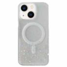 For iPhone 14 Plus MagSafe Glitter Hybrid Clear TPU Phone Case(White) - 1