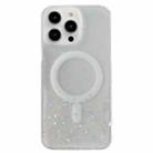 For iPhone 13 Pro Max MagSafe Glitter Hybrid Clear TPU Phone Case(White) - 1