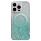 For iPhone 13 Pro Max MagSafe Glitter Hybrid Clear TPU Phone Case(Green) - 1