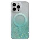 For iPhone 13 Pro MagSafe Glitter Hybrid Clear TPU Phone Case(Green) - 1