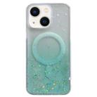 For iPhone 13 MagSafe Glitter Hybrid Clear TPU Phone Case(Green) - 1