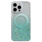 For iPhone 12 Pro Max MagSafe Glitter Hybrid Clear TPU Phone Case(Green) - 1