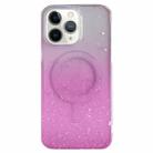 For iPhone 11 Pro Max MagSafe Glitter Hybrid Clear TPU Phone Case(Pink) - 1