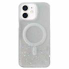 For iPhone 11 Glitter MagSafe Hybrid Clear TPU Phone Case(White) - 1