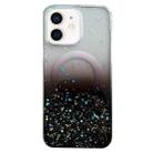 For iPhone 11 Glitter MagSafe Hybrid Clear TPU Phone Case(Black) - 1