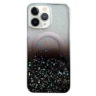 For iPhone 11 Pro MagSafe Glitter Hybrid Clear TPU Phone Case(Black) - 1