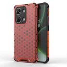 For OnePlus Nord 3 Shockproof Honeycomb Phone Case(Red) - 1