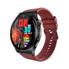 ET340 1.46 inch Color Screen Smart Silicone Strap Watch,Support Blood Oxygen / Blood Glucose / Uric Acid Measurement / Blood Lipid Monitoring(Red) - 1