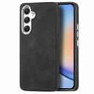 For  Samsung Galaxy A34 5G Skin-Feel Electroplating TPU Shockproof Phone Case(Black) - 1