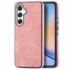 For  Samsung Galaxy A34 5G Skin-Feel Electroplating TPU Shockproof Phone Case(Pink) - 1