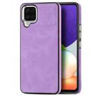 For Samsung Galaxy A22 4G Skin-Feel Electroplating TPU Shockproof Phone Case(Purple) - 1