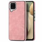 For Samsung Galaxy A12 Skin-Feel Electroplating TPU Shockproof Phone Case(Pink) - 1