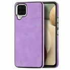 For Samsung Galaxy A12 Skin-Feel Electroplating TPU Shockproof Phone Case(Purple) - 1