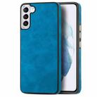 For Samsung Galaxy S22 5G Skin-Feel Electroplating TPU Shockproof Phone Case(Blue) - 1