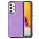 For Samsung Galaxy A72 4G/5G Skin-Feel Electroplating TPU Shockproof Phone Case(Purple) - 1
