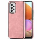 For Samsung Galaxy A32 4G Skin-Feel Electroplating TPU Shockproof Phone Case(Pink) - 1