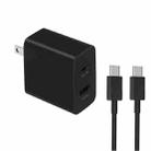 35W USB-C / Type-C + USB Charger Supports PPS / PD Protocol with Dual Type-C Cable, US Plug - 1