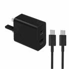 35W USB-C / Type-C + USB Charger Supports PPS / PD Protocol with Dual Type-C Cable, UK Plug - 1