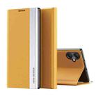 For Samsung Galaxy A06 4G Side Electroplated Adsorption Leather Phone Case(Yellow) - 1