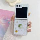 For Samsung Galaxy  Z Flip4 Cosmic Star Glitter Epoxy TPU Phone Case(Grey universe) - 1