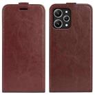 For Xiaomi Redmi 12 R64 Texture Vertical Flip Leather Phone Case(Brown) - 1