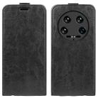 For Xiaomi 14 Ultra R64 Texture Vertical Flip Leather Phone Case(Black) - 1