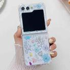 For Samsung Galaxy Z Flip5 Fresh Small Floral Epoxy TPU Phone Case(Blue Flowers 5) - 2