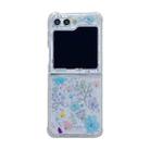 For Samsung Galaxy Z Flip4 Fresh Small Floral Epoxy TPU Phone Case(Blue Flowers 5) - 1