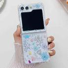 For Samsung Galaxy Z Flip3  Fresh Small Floral Epoxy TPU Phone Case(Blue Flowers 5) - 2