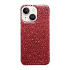 For iPhone 15 Glitter Sequins Epoxy TPU Phone Case(Red) - 1