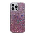 For iPhone 15 Pro Glitter Sequins Epoxy TPU Phone Case(Pink) - 1