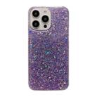 For iPhone 16 Glitter Sequins Epoxy TPU Phone Case(Purple) - 1