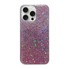 For iPhone 16 Pro Glitter Sequins Epoxy TPU Phone Case(Pink) - 1