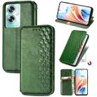 For OPPO A79 5G / A2 5G Cubic Grid Pressed Magnetic Leather Phone Case(Green) - 1
