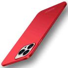 For iPhone 15 Pro PINWUYO Micro-Frosted PC Ultra-thin Hard Phone Case with Magsafe Magnetic Ring(Red) - 1