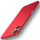 For iPhone 16 PINWUYO Micro-Frosted PC Ultra-thin Hard Phone Case with Magsafe Magnetic Ring(Red) - 1
