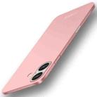 For iPhone 16 Plus PINWUYO Micro-Frosted PC Ultra-thin Hard Phone Case with Magsafe Magnetic Ring(Rose Gold) - 1