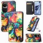 For OPPO Reno10 / 10 Pro Global CaseNeo Colorful Magnetic Leather Phone Case(Colorful Cloud) - 1