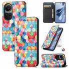 For OPPO Reno10 / 10 Pro Global CaseNeo Colorful Magnetic Leather Phone Case(Magic Space) - 1