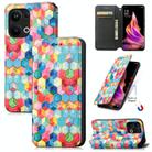 For OPPO Reno9 Pro+ CaseNeo Colorful Magnetic Leather Phone Case(Magic Space) - 1