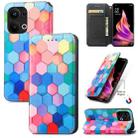 For OPPO Reno9 Pro+ CaseNeo Colorful Magnetic Leather Phone Case(Colorful Cube) - 1