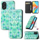 For OPPO A38 CaseNeo Colorful Magnetic Leather Phone Case(Emeralds) - 1