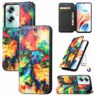 For OPPO A79 5G / A2 5G CaseNeo Colorful Magnetic Leather Phone Case(Colorful Cloud) - 1