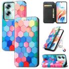 For OPPO A79 5G / A2 5G CaseNeo Colorful Magnetic Leather Phone Case(Colorful Cube) - 1